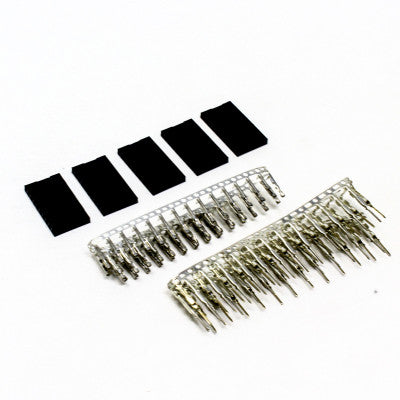 An 1x10 Pin Male-Female Crimp Connector - 5 Pieces pack