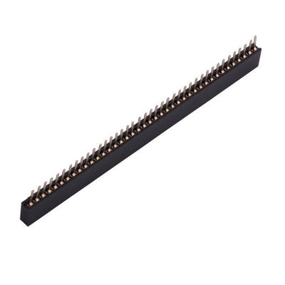 An 1x40 Pin 1.27mm Pitch Female Single Row Berg Header Strip