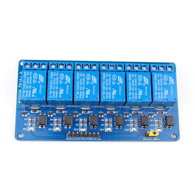 An 6 Channel 12V Relay Module with Optocoupler