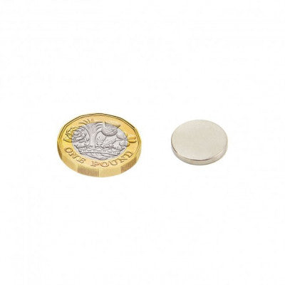 An 15mm x 2mm (15x2 mm) Neodymium Disc Strong Magnet