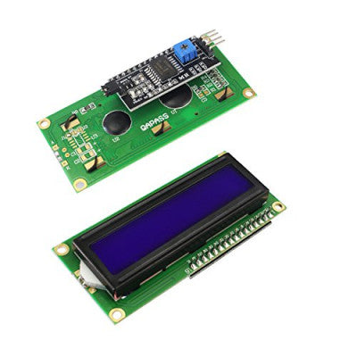 An 1602 (16x2) LCD Display with I2C/IIC interface - Blue Backlight