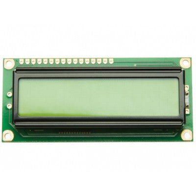 An 16x2 (1602) Character Green Backlight LCD Display