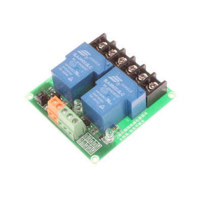 An 2 Channel Relay Module, 30A with Optocoupler, Isolation 24V Supports, High and Low Triger
