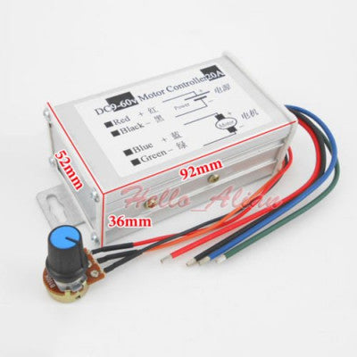An 20A PWM DC Motor Speed Regulator Module (9V, 12V, 24V, 36V, 48V, 60V)