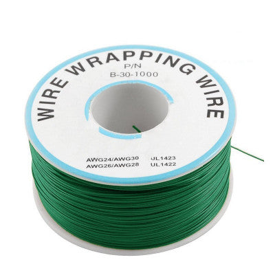 An 230m P/N B-30-1000 Insulated PVC Coated 30AWG Wire Wrapping Wire-GREEN