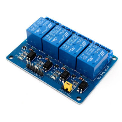 An 4 Channel 24V Relay Module with Optocoupler