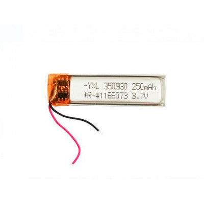 An 3.7V 250mAH (Lithium Polymer) Lipo Rechargeable Battery Model KP-350930