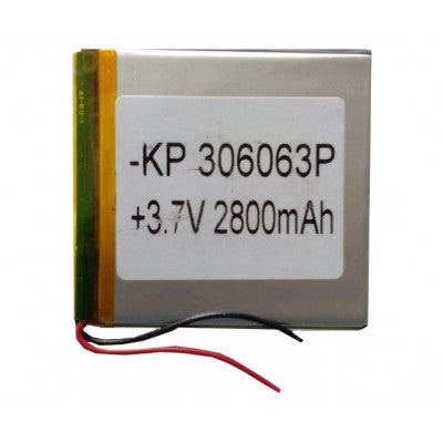 An 3.7V 2800mAH (Lithium Polymer) Lipo Rechargeable Battery Model KP-306063