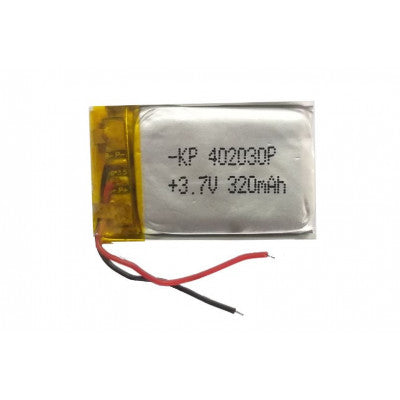 An 3.7V 320mAH (Lithium Polymer) Lipo Rechargeable Battery Model KP-402030