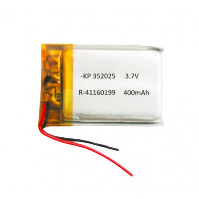 An 3.7V 400mAH (Lithium Polymer) Lipo Rechargeable Battery Model KP-352025