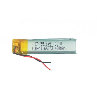 An 3.7V 480mAH (Lithium Polymer) Lipo Rechargeable Battery Model KP-551145