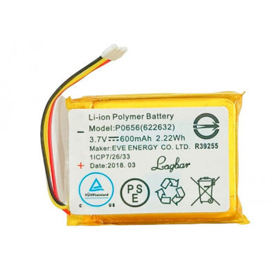 An 3.7V 600mAH (Lithium Polymer) 3 Pin Connector Lipo Rechargeable Battery Model - P0656 (622632)