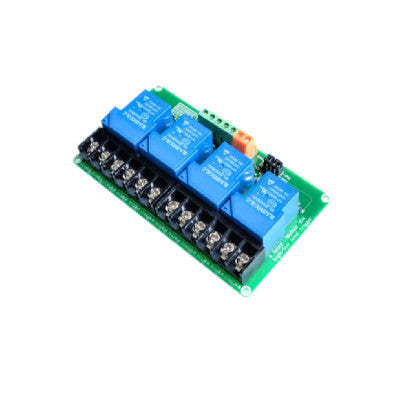 An 4 Channel 5V 30A Relay Module with High/Low-Level Triggering Optocoupler Isolation