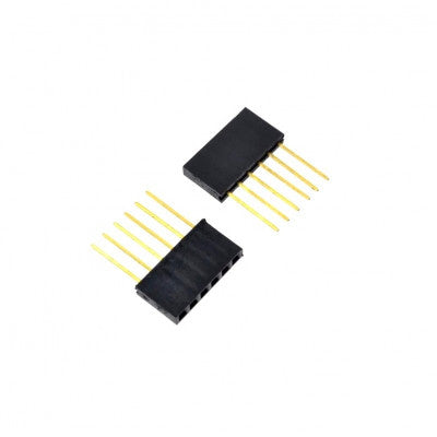 An 6 Pin Female 11mm tall stackable Header Connector for Arduino