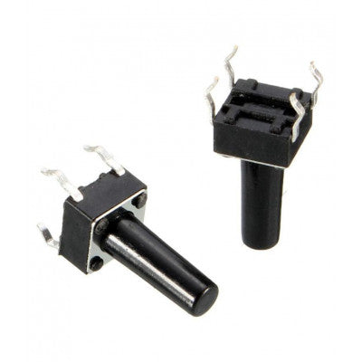 An 6x6x14mm Tactile 4 Pin Push Button Switch - 5 Pieces Pack