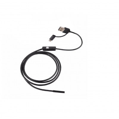 An 7mm 3 in 1 HD Android Mobile Phone Endoscope Camera with 1M Length Waterproof IP67 6 LEDs USB Inspection