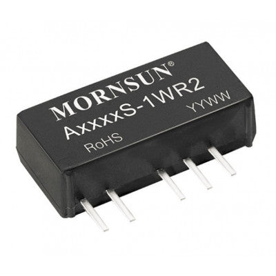 An A0312S-1WR2 Mornsun 3.3V to ±12V DC-DC Converter 1W Power Supply Module - Ultra Compact SIP Package