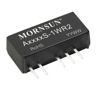 An A1505S-1WR2 Mornsun 15V to ±5V DC-DC Converter 1W Power Supply Module - Ultra Compact SIP Package