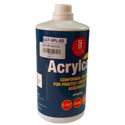 An Acrylcoat LGT-SPL-60 Conformal Coating for PCB Assemblies Solderable - 1 Litre