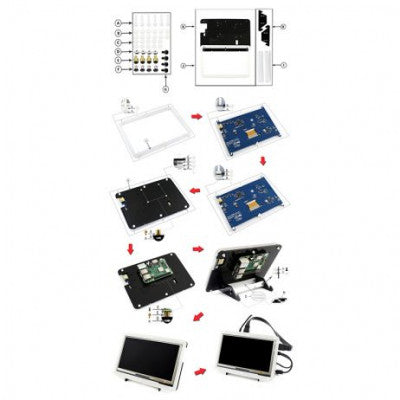 An Acrylic Case for 18 cm (7 Inch) Display and Raspberry Pi