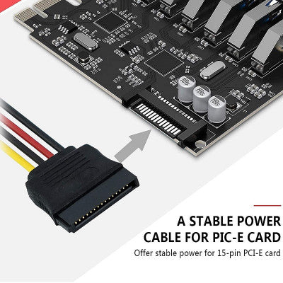 An All Copper 15PIN SATA Y Splitter Power Cord