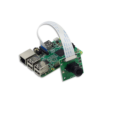 An Arducam 5MP OV5647 Camera Board with LS-40180 Fisheye Lens M12x0.5 Mount for Raspberry Pi