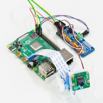 An Arducam 5MP OV5647 Pan Tilt Camera for Raspberry Pi