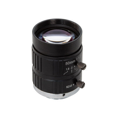 An Arducam C-Mount Lens for Raspberry Pi High Quality Camera 50mm Focal Length with Manual Focus and Adjustable Aperture