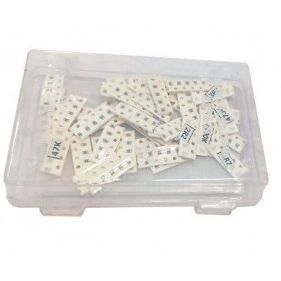 An Assorted SMD Resistors Box 1206 SMD Package - 220 Pieces Set (5 Pieces Each Value)