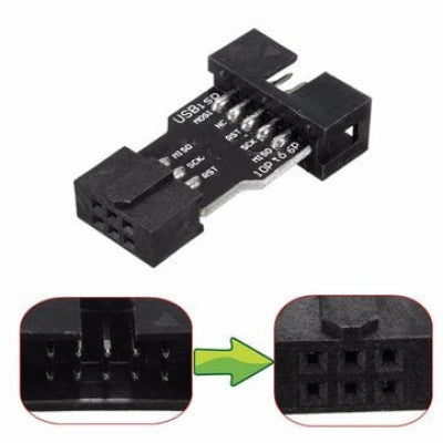 An AVR ISP 10 Pin to 6 Pin Adapter Board