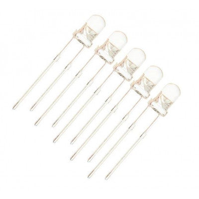 An Blue LED - 3mm Clear - 5 Pieces Pack