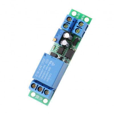 An DC 12V Switch Delay-Relay Module with Adjustable Delay Time 0-25 Second Signal Triggering Switch Module
