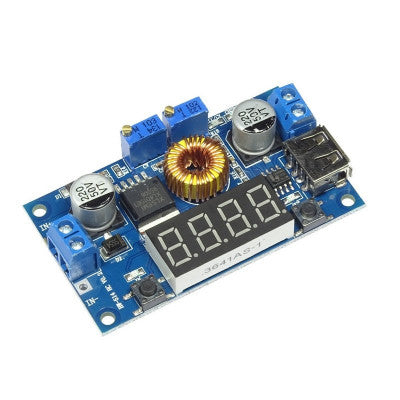 An DC-DC XL4015 Adjustable Stepdown Module 5A 75W with 4 Bits Digital Display Voltmeter