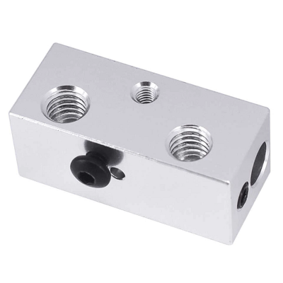 An Double Heater Block 2 in 1 out Multi Color For Extrusion 3D Printers Parts Aluminum 1.75mm
