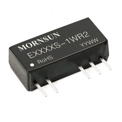 An E1505S-1WR2 Mornsun 15V to ±5V DC-DC Converter 1W Power Supply Module - Compact SIP Package