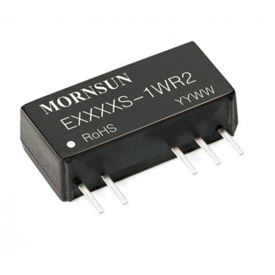 An E1515S-1WR2 Mornsun 15V to ±15V DC-DC Converter 1W Power Supply Module - Compact SIP Package