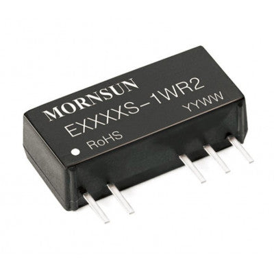 An E2405S-1WR2 Mornsun 24V to ±5V DC-DC Converter 1W Power Supply Module - Compact SIP Package