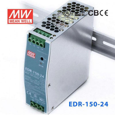 An EDR-150-24 Mean well SMPS - 24V 6.5A 156W Din Rail Metal Power Supply