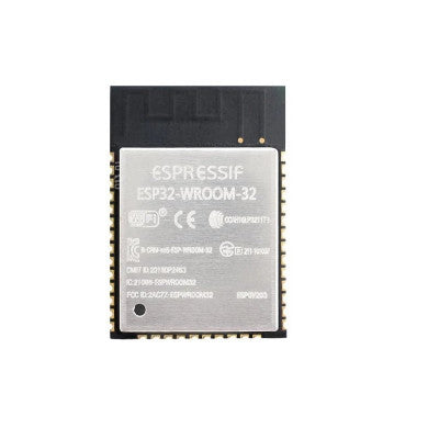 An Espressif ESP32-WROOM-32 4M 32Mbit Flash WiFi Bluetooth Module