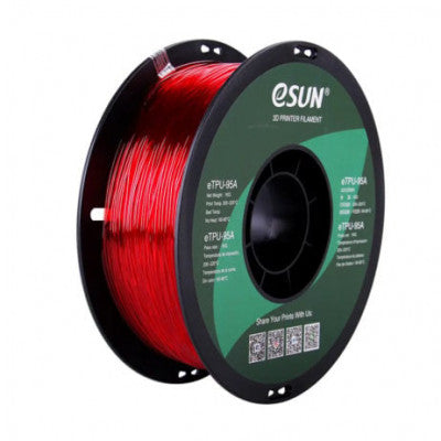 An eSUN eTPU-95A-Transparent Red-1kg/spool
