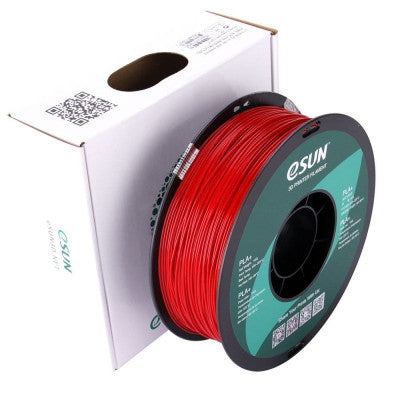 An eSun PLA+ 3D Printing Filament-Fire Engine Red