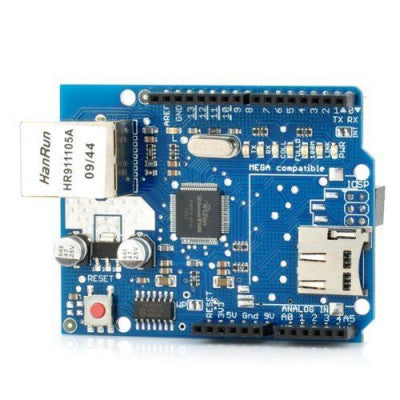 An Ethernet W5100 Shield Network Expansion Board with Micro SD Card Slot for Arduino