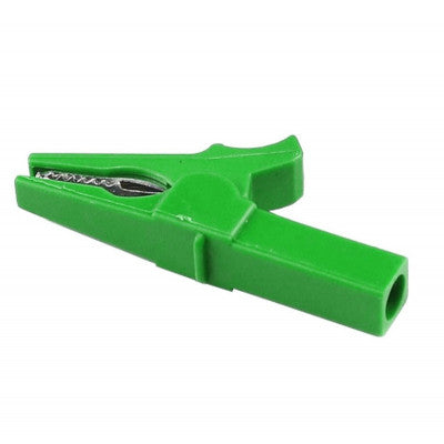 An Green 55mm Copper Insulated Crocodile Clip Opening 10mm for Banana Plug 4mm