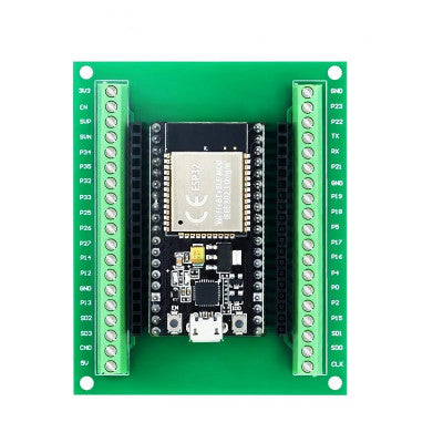 An Green ESP32 Breakout Board for 38PIN ESP32 Development Board