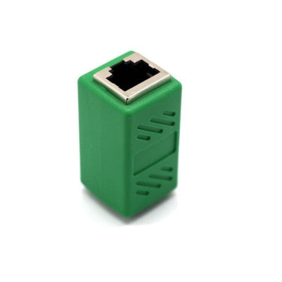 An Green RJ45 Female To Female CAT6 Network Ethernet LAN Connector Adapter