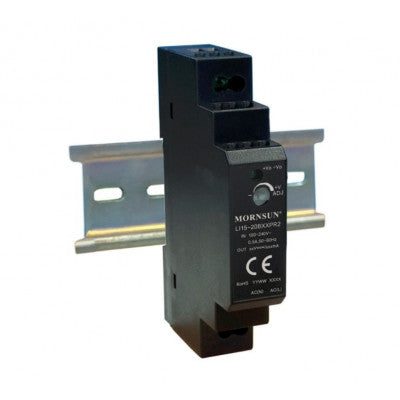 An LI15-20B05PR2 Mornsun SMPS - 5V 2.4A 12W AC/DC DIN Rail Power Supply