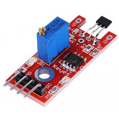 An KY-024 Linear Magnetic Hall Effect Sensor Module
