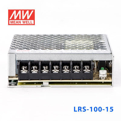 An LRS-100-15 Mean Well SMPS - 15V 7A - 105W Metal Power Supply