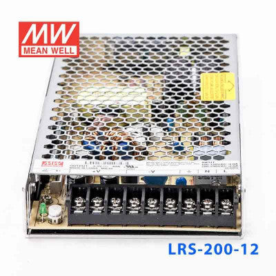 An LRS-200-12 Mean Well SMPS - 12V 17A - 204W Metal Power Supply