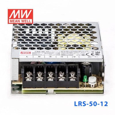 An LRS-50-12 Mean Well SMPS - 12V 4.2A - 50.4W Metal Power Supply